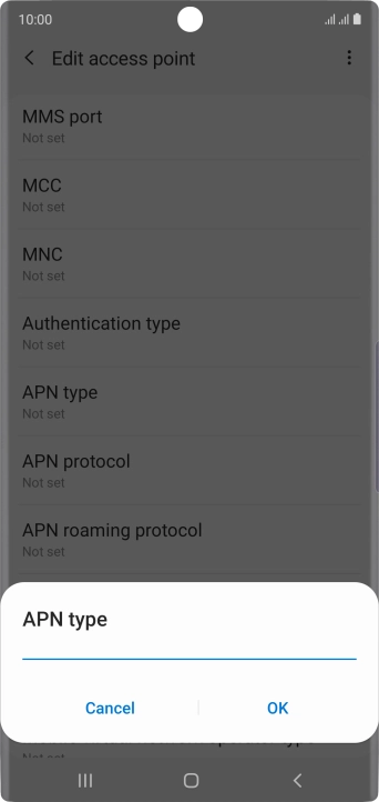 Key in mms and press OK.