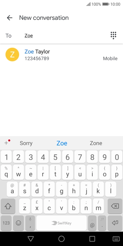 Press the required contact.