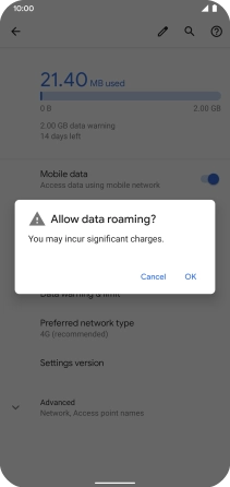 If you turn on the function, press OK.