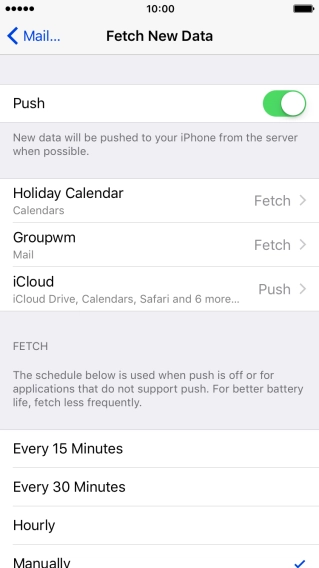 Press the indicator next to 