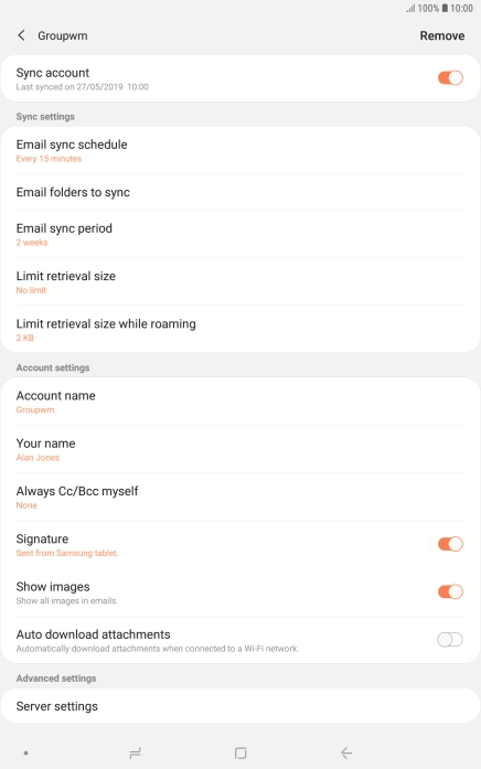 Press the indicator next to 