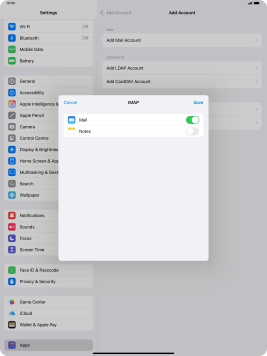 Press Save. Your email account has now been set up. To select more settings for incoming and outgoing server, proceed with the following steps.