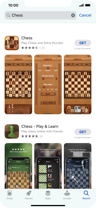 Press the required app.