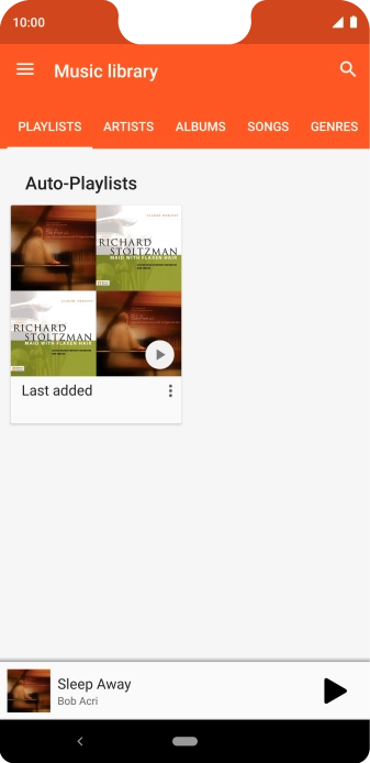 Press the required category and go to the required audio file.