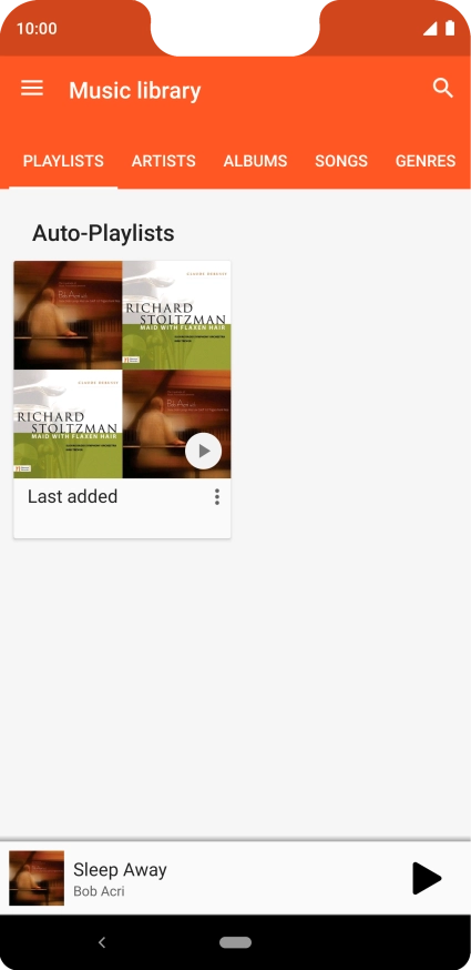 Press the required category and go to the required audio file.
