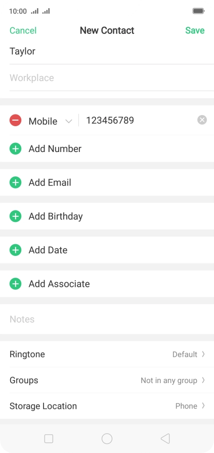 Press Storage Location.