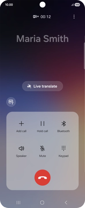 Press Live translate.
