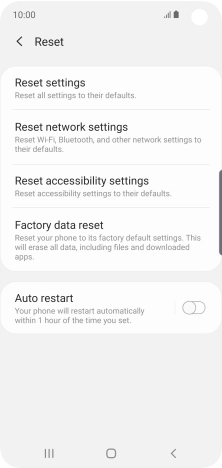 Press Factory data reset.