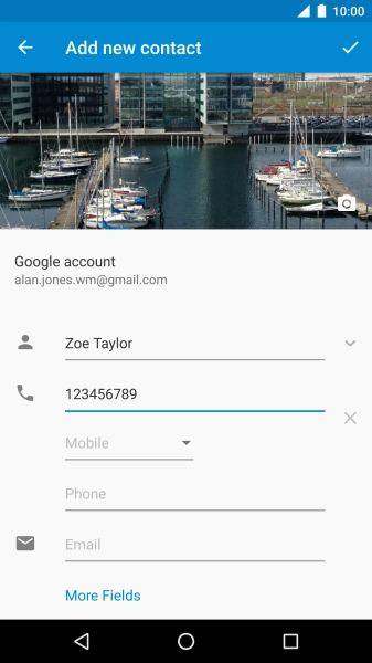 Press the drop down list below the phone number.