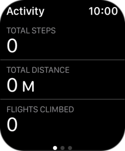 Keep sliding upwards and follow the instructions on the screen to see an activity summary for the current week or to adjust the daily activity goal.