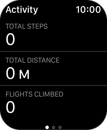 Keep sliding upwards and follow the instructions on the screen to see an activity summary for the current week or to adjust the daily activity goal.