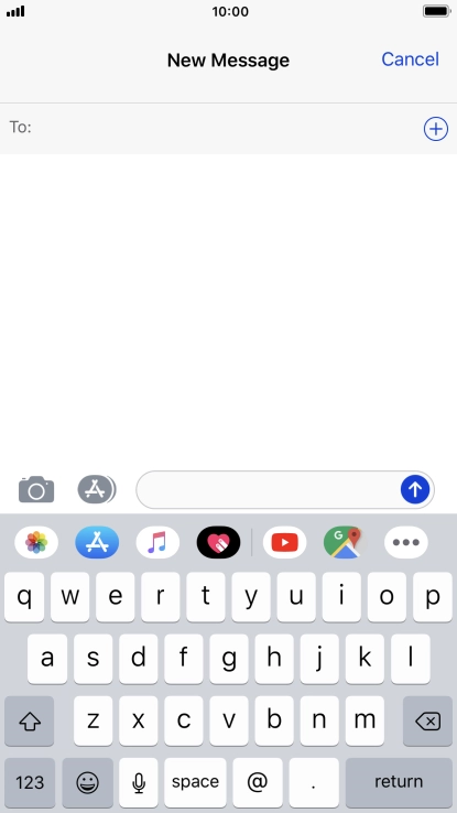 Press To and key in the first letters of the recipient's name.