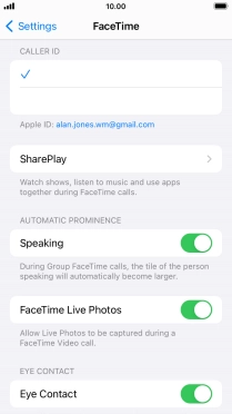Press the required setting below 