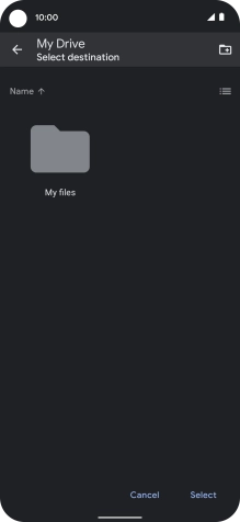 To create a new folder, press the new folder icon and follow the instructions on the screen to create a new folder.