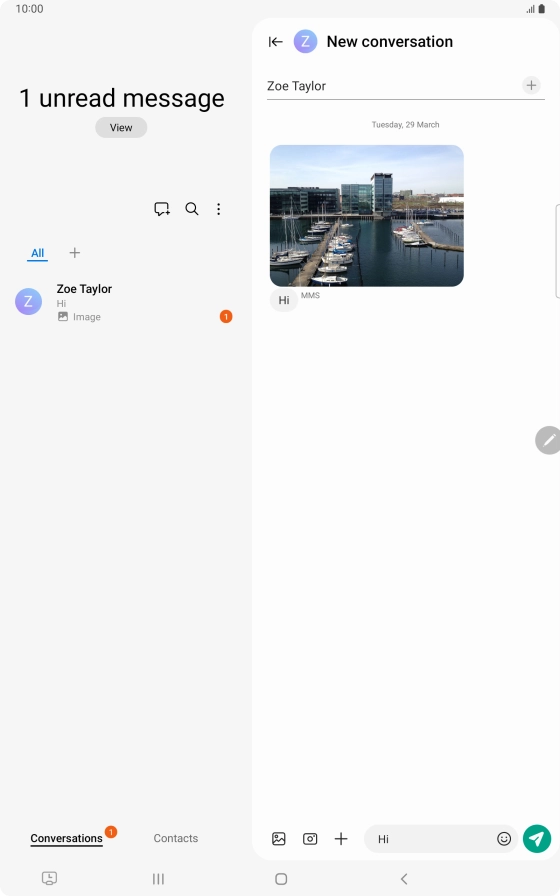 Press the picture icon.