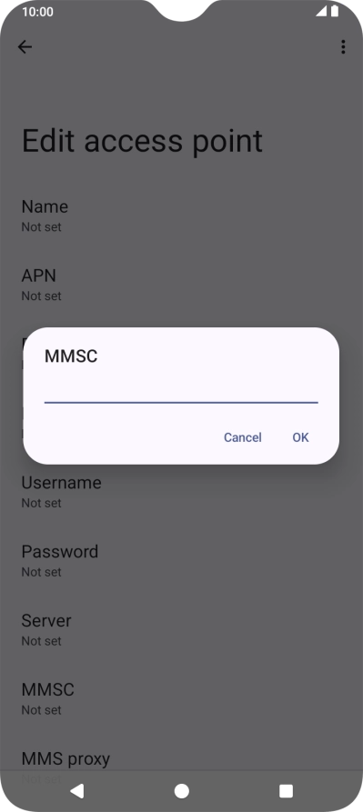 Key in http://pxt.vodafone.net.au/pxtsend and press OK.