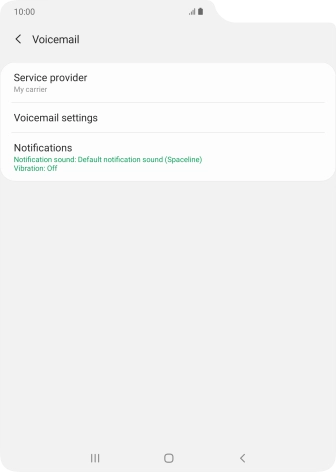 Press Voicemail settings.