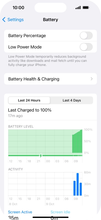 Press Battery Health & Charging.