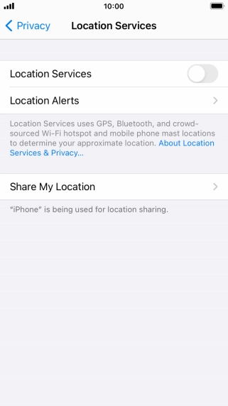 Press the indicator next to 