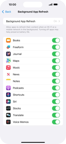 Press Background App Refresh.