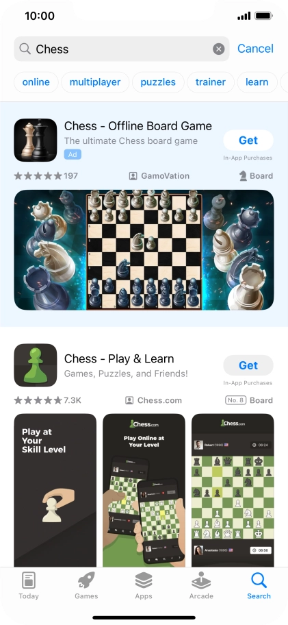 Press the required app.