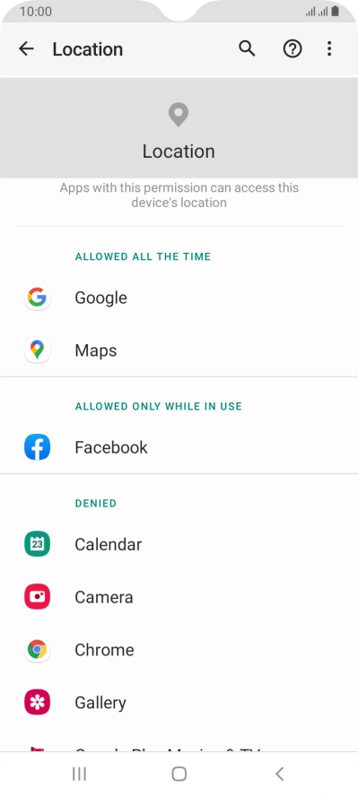 Press the required app.