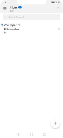 Slide your finger right starting from the left side of the screen.