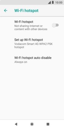 Press Set up Wi-Fi hotspot.