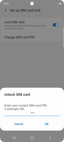 Key in your PIN and press OK.