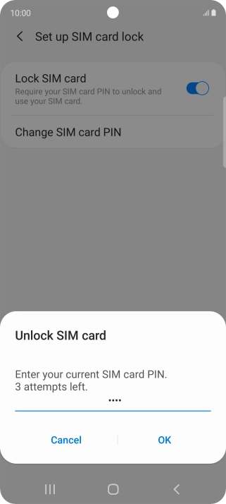 Key in your PIN and press OK.