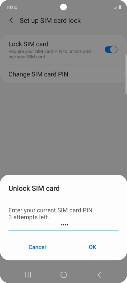 Key in your PIN and press OK.