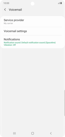 Press Voicemail settings.