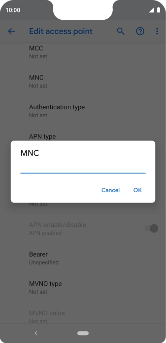 Key in 03 and press OK.
