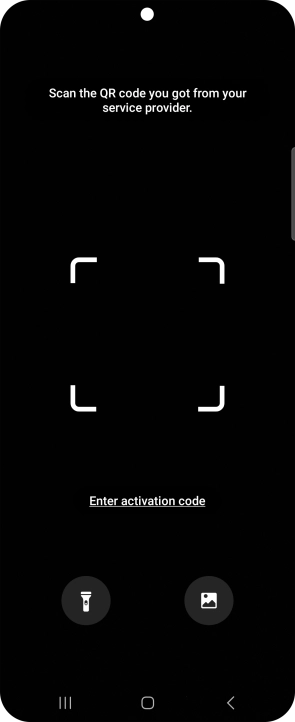 Place the QR code you've received inside the phone camera frame to scan the code.