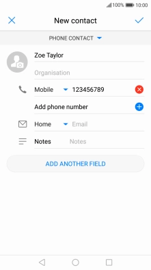 Press the confirm icon.