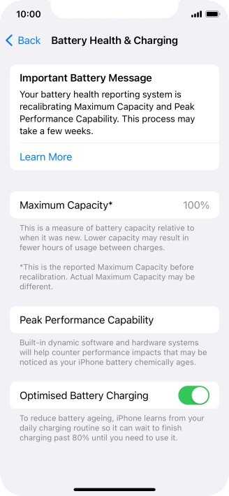Press the indicator next to 