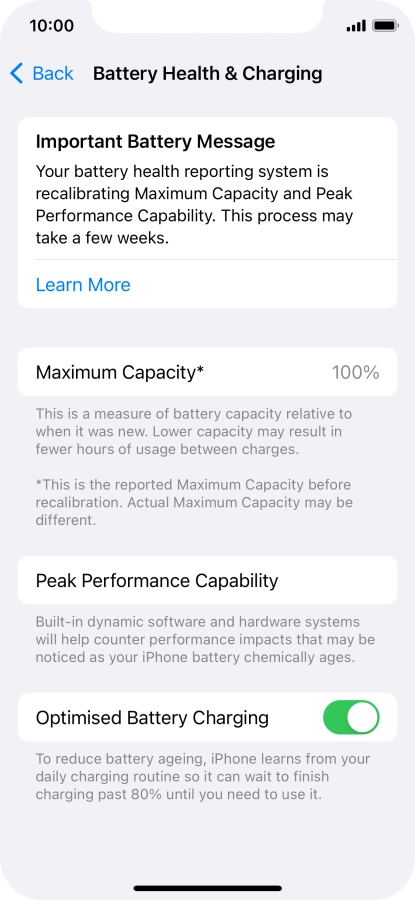 Press the indicator next to 