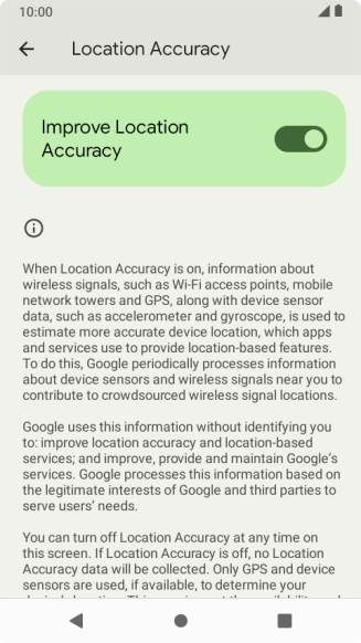 If you press the indicator next to 