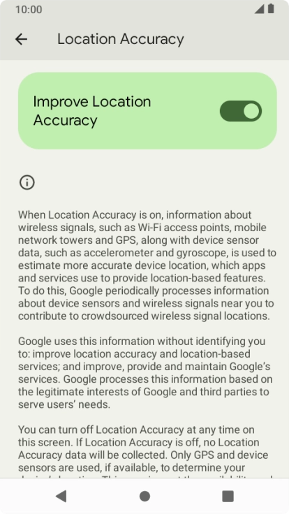 If you press the indicator next to 
