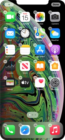 Press the home screen icon.