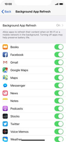 Press Background App Refresh.