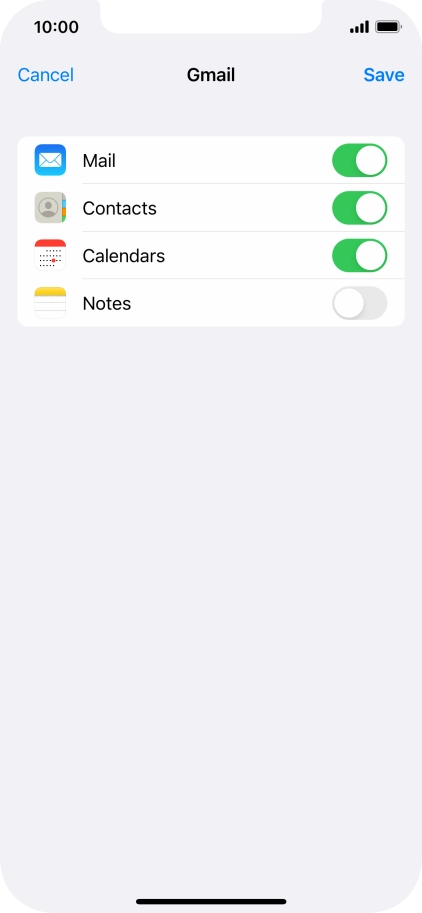 If this screen is displayed, you email account has been recognised and set up automatically. Follow the instructions on the screen to key in more information and finish setting up your phone.