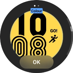 Slide your finger on the screen to change between the different designs.