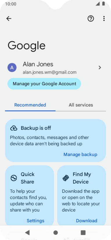 Press Find My Device.