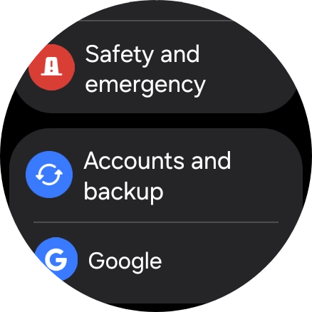 Press Safety and emergency.