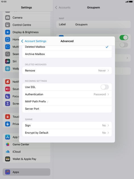 Press the indicator next to 