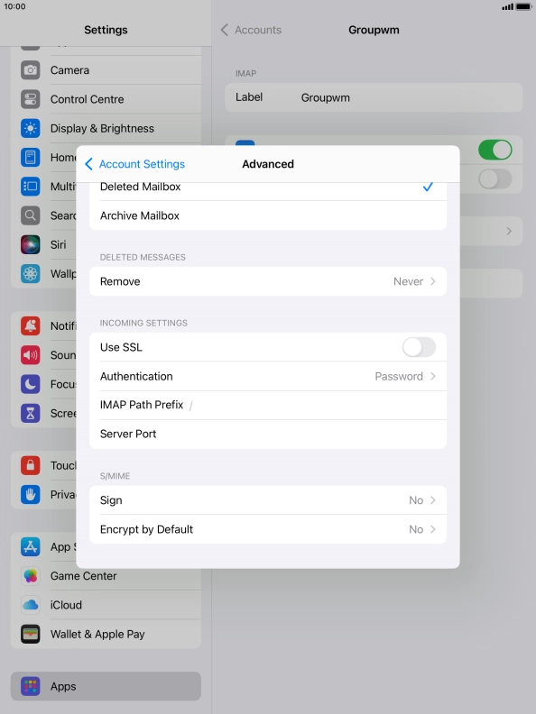 Press the indicator next to 