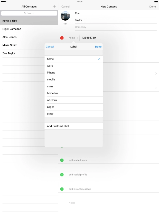 Press the required number type.