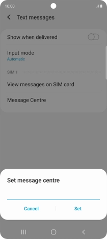 Key in +61415011501 and press Set.