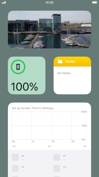 Slide your finger upwards on the screen.